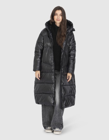 Black duvet coat with hood discount