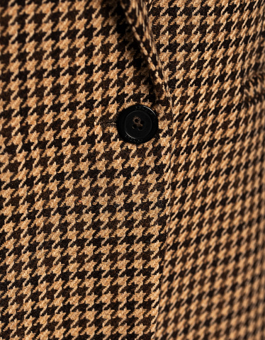 Dondup Houndstooth Camel Single breasted wool blend blazer Blazer