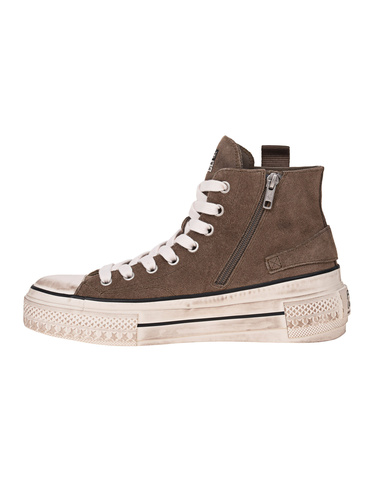 ASH Rage Suede Mud High top suede leather sneakers Sneaker Flats