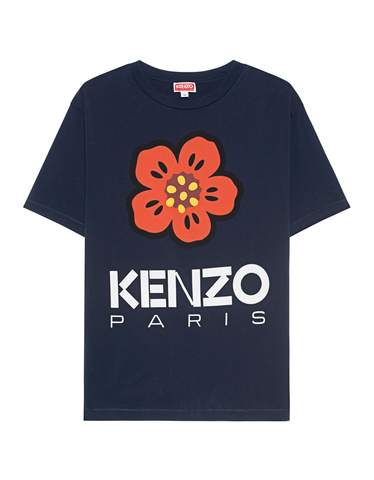 KENZO Boke Flower Classic Navy Printed t shirt Short Sleeve Tops