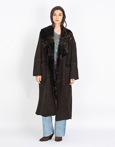 GIORGIO BRATO Midi Fondente Reversible shearling coat Jackets Coats