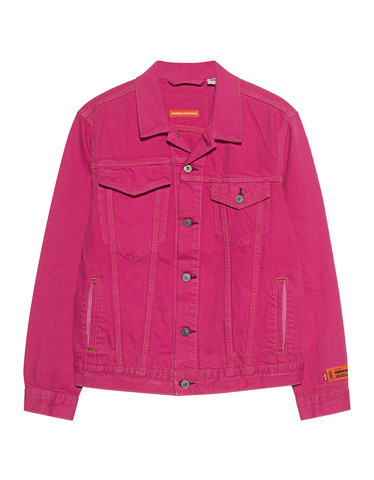 pink levi jean jacket