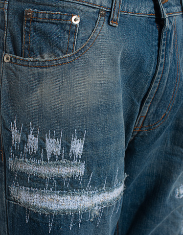 FAITH CONNEXION Serigraphie Regular Blue Destroyed jeans Straight