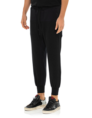 THOM KROM Waffle Cotton Black Low Crotch waffelpiqu sweatpants