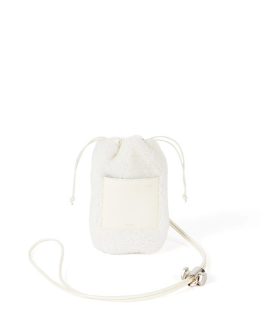 ELAOW Shearling Off White Micro Shearling Pouch Taschen