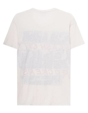 R13 Clash City Dirtywhite Printed T-Shirt with cashmere - Tops