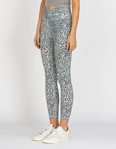 RAGDOLL L.A. Leopard Sage Patterned leggings with label wording Loungewear Women