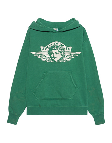 SAINT MICHAEL Angel of Death Green Printed hoodie - Men