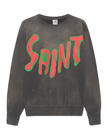 SAINT MICHAEL Saint Anthracite Printed sweater Sweaters