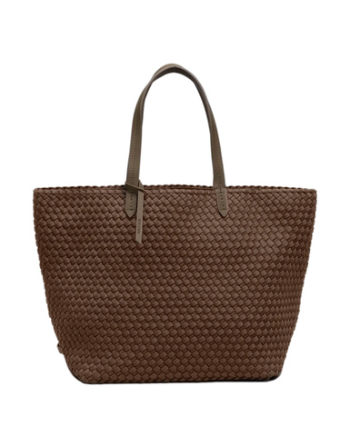 Naghedi Jet Setter Large Tote Mink Braided tote bag with zipper Bags
