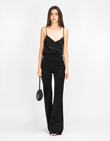 Black satin v neck top new arrivals