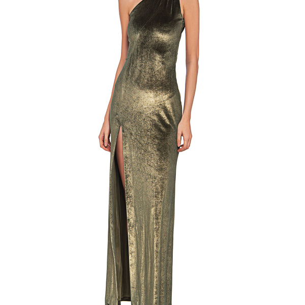 GALVAN LONDON Off Kilter Gown Olive Green Galvan London x Martha