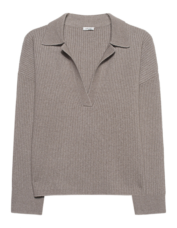 Artikel klicken und genauer betrachten! - Woll-Kaschmir-Mix Pullover mit Kragen  | im Online Shop kaufen