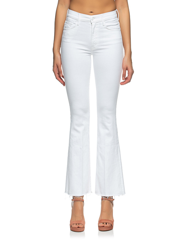Artikel klicken und genauer betrachten! - Flared-Leg Jeans mit offenem Saum  | im Online Shop kaufen