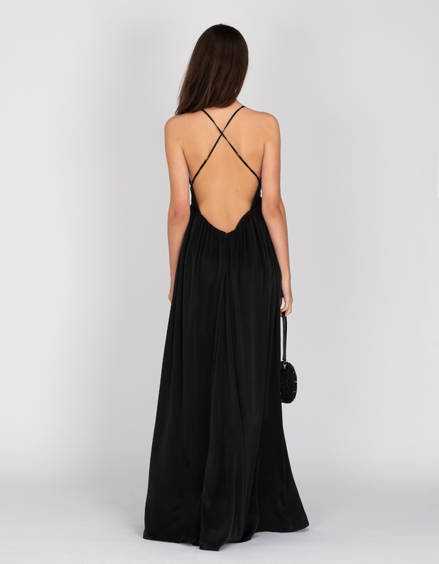 ZIMMERMANN Silk Slip Black Silk dress with adjustable straps Dresses