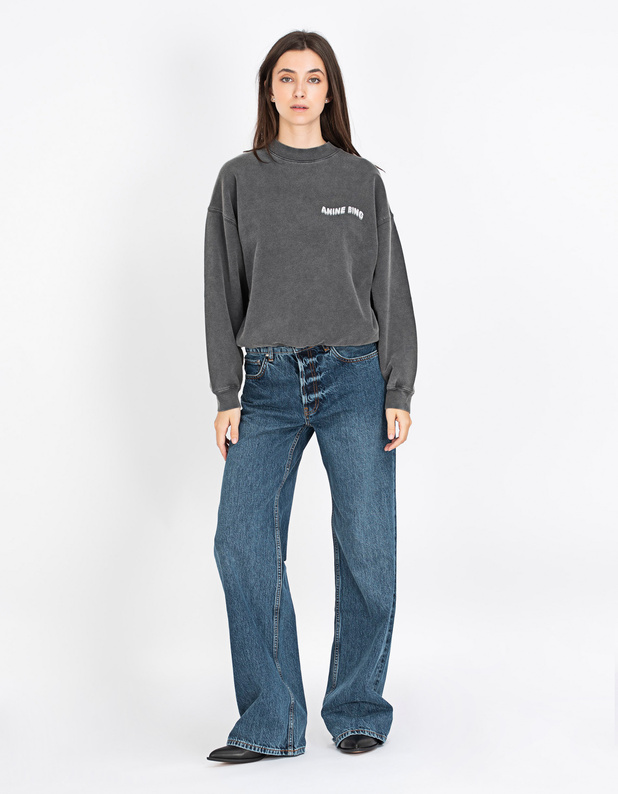 Anine bing vintage sweatshirt black cheap