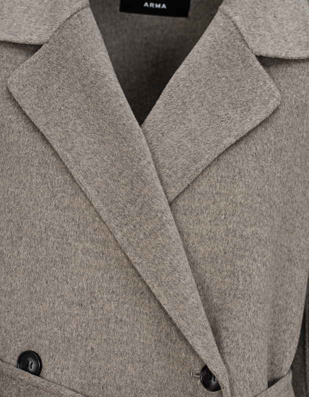 Arma single-breasted wool coat - Black