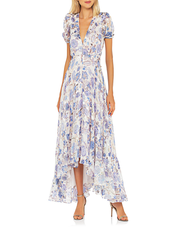 Artikel klicken und genauer betrachten! - Florales Kleid mit Seidenanteil  | im Online Shop kaufen