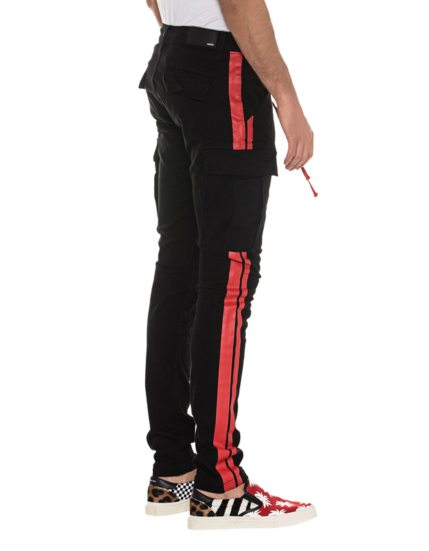 black and red cargo pants