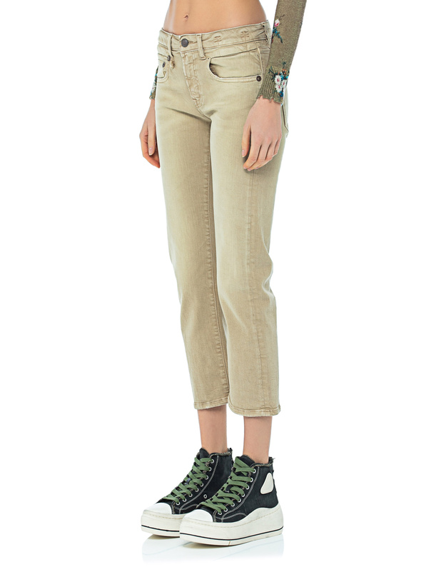 Khaki boyfriend jeans on sale