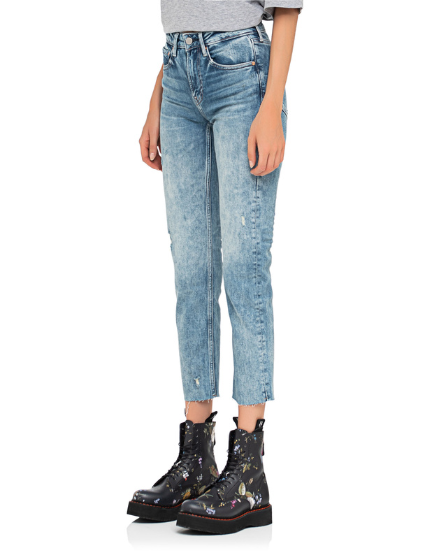 Artikel klicken und genauer betrachten! - Destroyed Slim-Fit Jeans  | im Online Shop kaufen