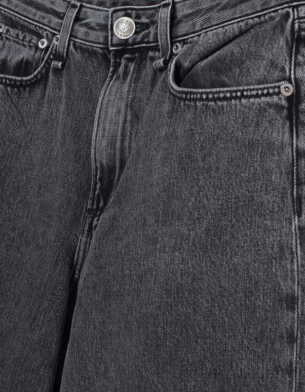 RAG BONE Ruth Super High Rise Grey High Waist Wide Leg Jeans Wide Leg